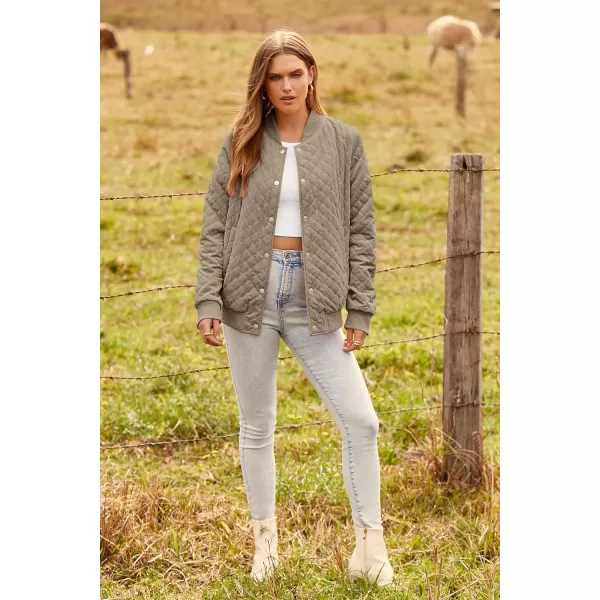 imagePRETTYGARDEN Womens Fall Fashion Jacket Long Sleeve Button Down Trendy Casual Outerwear Clothes Winter Coats with PocketsKhaki