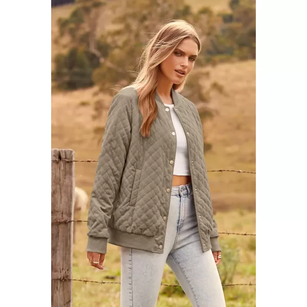imagePRETTYGARDEN Womens Fall Fashion Jacket Long Sleeve Button Down Trendy Casual Outerwear Clothes Winter Coats with PocketsKhaki