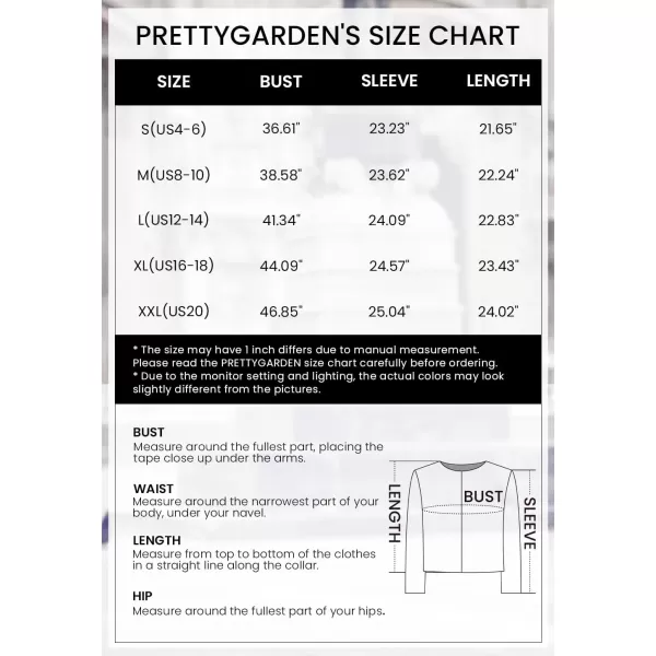 imagePRETTYGARDEN Womens 2024 Winter Coats Fleece Cropped Jacket Faux Fur Long Sleeve Pockets Shaggy Warm Outerwear Fall ClothesPink