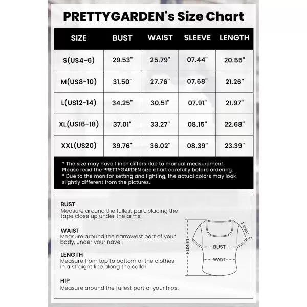 imagePRETTYGARDEN Womens Summer Short Sleeve T Shirts Ribbed Knit Square Neck Color Block Slim Fit Basic Casual Crop Tops BlousesRust Red