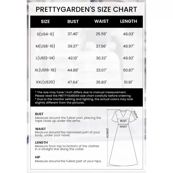 imagePRETTYGARDEN Womens 2024 Floral Boho Dress Wrap V Neck Short Sleeve Belted Ruffle Hem ALine Flowy Maxi DressesSolid Wine Red