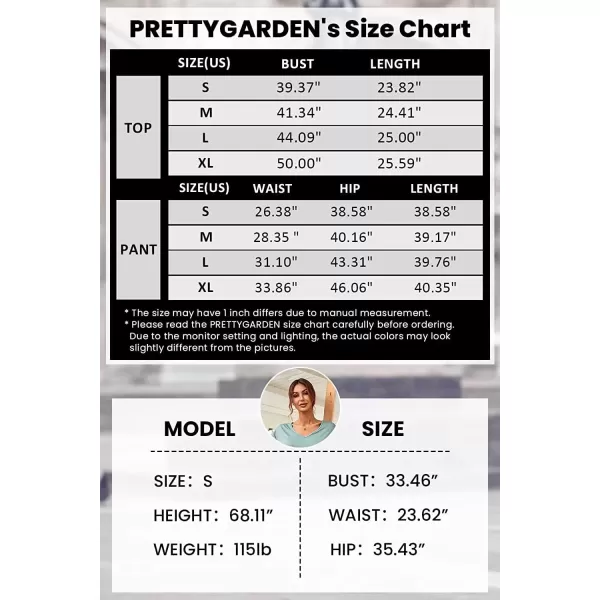 imagePRETTYGARDEN Womens Two Piece Tracksuit V Neck Short Sleeve Tops Long Pants With Drawstring Outfits Jogger SetsBrown Yellow