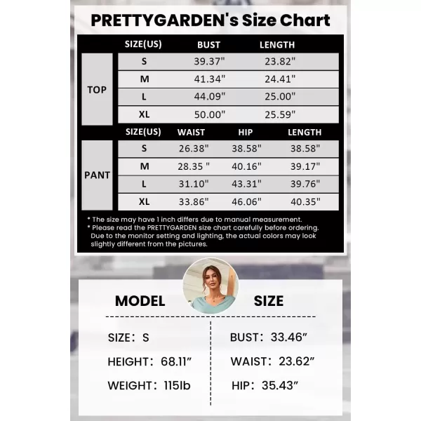 imagePRETTYGARDEN Womens Two Piece Tracksuit V Neck Short Sleeve Tops Long Pants With Drawstring Outfits Jogger SetsJujube Red