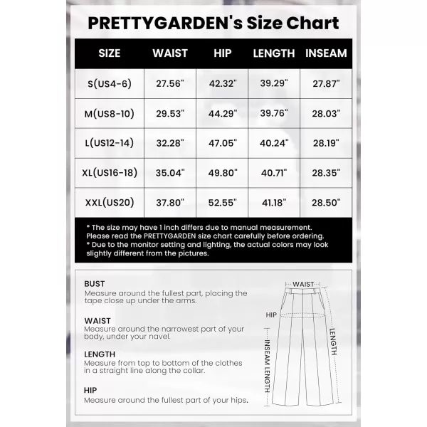 imagePRETTYGARDEN Womens Wide Leg Dress Pants Dressy Casual High Elastic Waisted Work Office Trousers Palazzo PantsCoffee