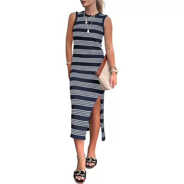 Striped Navy White