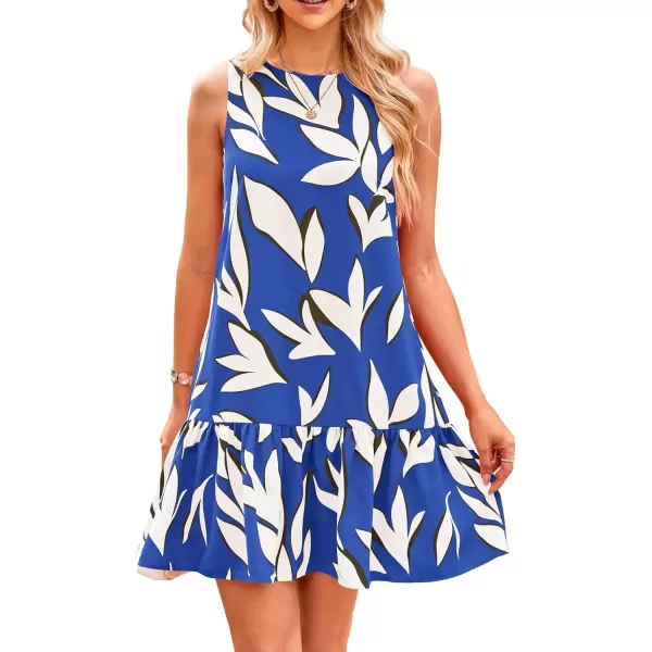 Floral Blue Beige