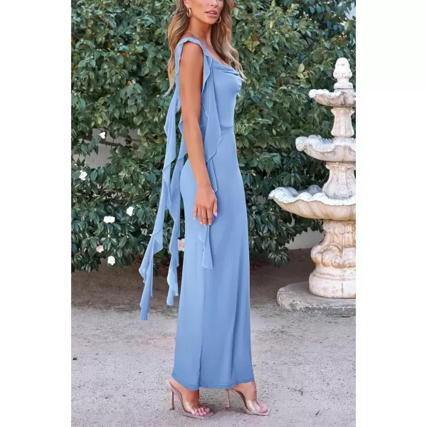 imagePRETTYGARDEN Womens Summer Long Formal Wedding Guest Dress Sleeveless Ruffle Cocktail Party Maxi Bodycon DressesLight Blue