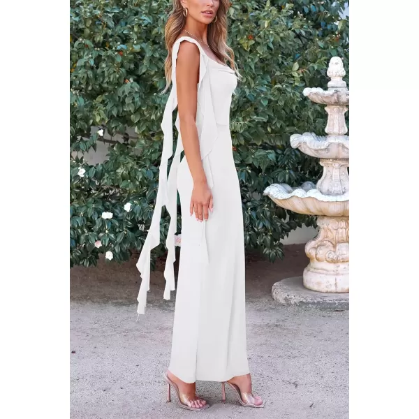 imagePRETTYGARDEN Womens Summer Long Formal Wedding Guest Dress Sleeveless Ruffle Cocktail Party Maxi Bodycon DressesWhite
