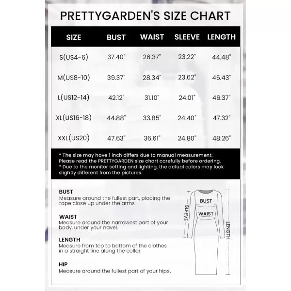 imagePRETTYGARDEN Womens Spring Midi Dress Long Puff Sleeve Wrap V Neck Flowy Ruffle Pleated Casual Fall DressesBright Blue