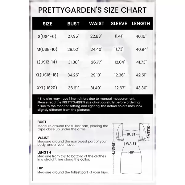 imagePRETTYGARDEN Womens Summer Floral Midi Bodycon Dresses Short Puff Sleeve Square Neck Ruffle Hem Mermaid Cocktail DressPurple