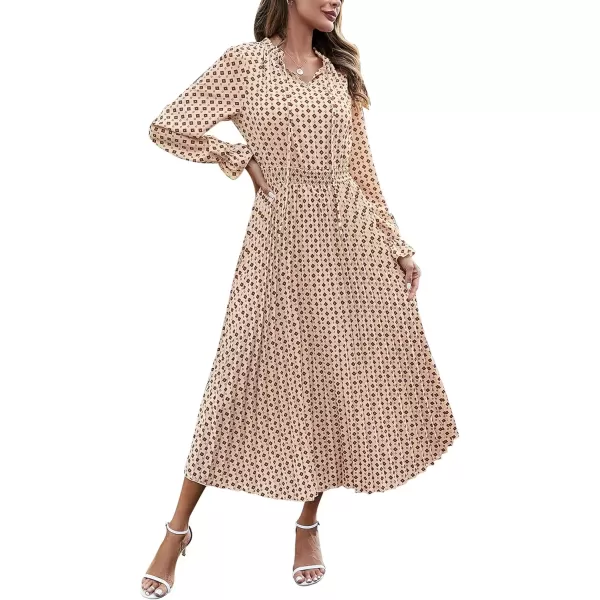Apricot Brown Floral