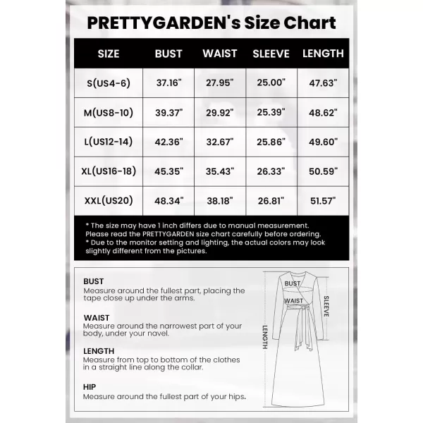 imagePRETTYGARDEN Womens Fall Maxi Dress Long Sleeve V Neck Tiered Ruffle Flowy A Line Cocktail Party DressesBlack
