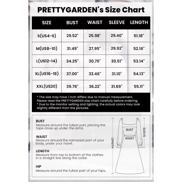 imagePRETTYGARDEN Womens Long Sleeve Smocked Maxi Dress Casual Square Neck Swiss Dot Tiered Ruffle Flowy Pocket DressesKhaki