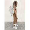 imagePRETTYGARDEN Women Summer Two Piece Outfits Striped Short Sleeve Pullover and Long Pants Tracksuit Travel Pajama Lounge SetKhaki