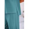 imagePRETTYGARDEN Womens 2 Piece Outfits Knit Loungewear High Low Pullover Tops and Wide Leg Pants Casual Sweater Sets TracksuitsLake Blue