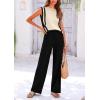 imagePRETTYGARDEN Womens 2 Piece Outfits Knit Loungewear High Low Pullover Tops and Wide Leg Pants Casual Sweater Sets TracksuitsStriped Apricot Black