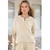 imagePRETTYGARDEN Womens 2 Piece Tracksuit Outfits 2024 Fall Knit Sweater And Wide Leg Pants Sweatsuit Lounge SetsBeige