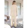 imagePRETTYGARDEN Womens 2 Piece Tracksuit Outfits 2024 Fall Knit Sweater And Wide Leg Pants Sweatsuit Lounge SetsBeige