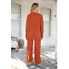 imagePRETTYGARDEN Womens 2 Piece Tracksuit Outfits 2024 Fall Knit Sweater And Wide Leg Pants Sweatsuit Lounge SetsCaramel