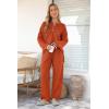 imagePRETTYGARDEN Womens 2 Piece Tracksuit Outfits 2024 Fall Knit Sweater And Wide Leg Pants Sweatsuit Lounge SetsCaramel