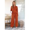 imagePRETTYGARDEN Womens 2 Piece Tracksuit Outfits 2024 Fall Knit Sweater And Wide Leg Pants Sweatsuit Lounge SetsCaramel