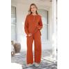imagePRETTYGARDEN Womens 2 Piece Tracksuit Outfits 2024 Fall Knit Sweater And Wide Leg Pants Sweatsuit Lounge SetsCaramel