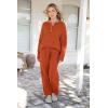 imagePRETTYGARDEN Womens 2 Piece Tracksuit Outfits 2024 Fall Knit Sweater And Wide Leg Pants Sweatsuit Lounge SetsCaramel