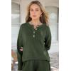 imagePRETTYGARDEN Womens 2 Piece Tracksuit Outfits 2024 Fall Knit Sweater And Wide Leg Pants Sweatsuit Lounge SetsDark Army Green