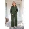 imagePRETTYGARDEN Womens 2 Piece Tracksuit Outfits 2024 Fall Knit Sweater And Wide Leg Pants Sweatsuit Lounge SetsDark Army Green