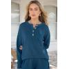 imagePRETTYGARDEN Womens 2 Piece Tracksuit Outfits 2024 Fall Knit Sweater And Wide Leg Pants Sweatsuit Lounge SetsLake Blue