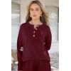 imagePRETTYGARDEN Womens 2 Piece Tracksuit Outfits 2024 Fall Knit Sweater And Wide Leg Pants Sweatsuit Lounge SetsWine Red