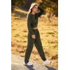 imagePRETTYGARDEN Womens Fall 2 Piece Outfits Sweatsuits Sets Long Sleeve Crop Tops Sweatshirt Wide Leg Cargo Pants with PocketsArmy Green