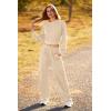 imagePRETTYGARDEN Womens Fall 2 Piece Outfits Sweatsuits Sets Long Sleeve Crop Tops Sweatshirt Wide Leg Cargo Pants with PocketsBeige