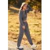 imagePRETTYGARDEN Womens Fall 2 Piece Outfits Sweatsuits Sets Long Sleeve Crop Tops Sweatshirt Wide Leg Cargo Pants with PocketsDark Grey