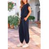 imagePRETTYGARDEN Womens Summer 2 Piece Tracksuit Outfit Casual Cap Sleeve Tops High Waist Pants Set LoungewearDark Blue