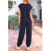 imagePRETTYGARDEN Womens Summer 2 Piece Tracksuit Outfit Casual Cap Sleeve Tops High Waist Pants Set LoungewearDark Blue