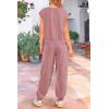 imagePRETTYGARDEN Womens Summer 2 Piece Tracksuit Outfit Casual Cap Sleeve Tops High Waist Pants Set LoungewearLight Pink