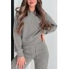 imagePRETTYGARDEN Womens 2 Piece Outfits 2024 Fall Fashion Tracksuits Long Sleeve Pullover Tops Straight Leg Pants Lounge SetsLight Grey