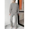 imagePRETTYGARDEN Womens 2 Piece Outfits 2024 Fall Fashion Tracksuits Long Sleeve Pullover Tops Straight Leg Pants Lounge SetsLight Grey
