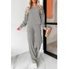 imagePRETTYGARDEN Womens 2 Piece Outfits 2024 Fall Fashion Tracksuits Long Sleeve Pullover Tops Straight Leg Pants Lounge SetsLight Grey
