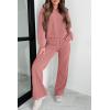 imagePRETTYGARDEN Womens 2 Piece Outfits 2024 Fall Fashion Tracksuits Long Sleeve Pullover Tops Straight Leg Pants Lounge SetsPink