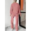 imagePRETTYGARDEN Womens 2 Piece Outfits 2024 Fall Fashion Tracksuits Long Sleeve Pullover Tops Straight Leg Pants Lounge SetsPink