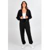 imagePRETTYGARDEN Womens 2 Piece Tracksuit Outfits Long Sleeve Zip Up Sweatshirt Drawstring Sweatpants Lounge SetBlack