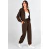 imagePRETTYGARDEN Womens 2 Piece Tracksuit Outfits Long Sleeve Zip Up Sweatshirt Drawstring Sweatpants Lounge SetCoffee