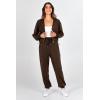 imagePRETTYGARDEN Womens 2 Piece Tracksuit Outfits Long Sleeve Zip Up Sweatshirt Drawstring Sweatpants Lounge SetCoffee