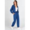 imagePRETTYGARDEN Womens 2 Piece Tracksuit Outfits Long Sleeve Zip Up Sweatshirt Drawstring Sweatpants Lounge SetDark Blue