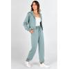 imagePRETTYGARDEN Womens 2 Piece Tracksuit Outfits Long Sleeve Zip Up Sweatshirt Drawstring Sweatpants Lounge SetGreen