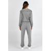 imagePRETTYGARDEN Womens 2 Piece Tracksuit Outfits Long Sleeve Zip Up Sweatshirt Drawstring Sweatpants Lounge SetGrey