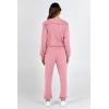 imagePRETTYGARDEN Womens 2 Piece Tracksuit Outfits Long Sleeve Zip Up Sweatshirt Drawstring Sweatpants Lounge SetPink