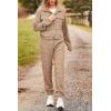 imagePRETTYGARDEN Womens 2024 Fall 2 Piece Outfits Tracksuit Long Sleeve Button Down Shacket Jacket Pockets Long Pants Casual SetDark Khaki